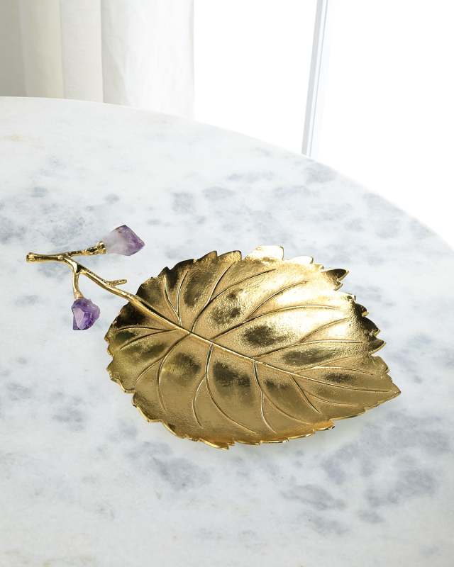 Budding Amethyst Leaf Tray II